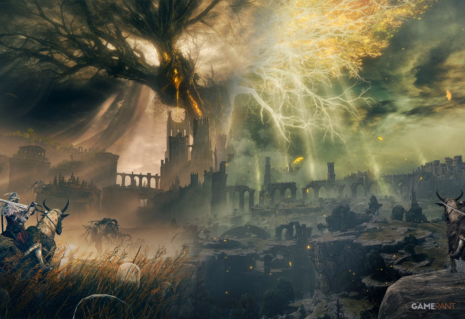 The Erdtree towering over the Lands Between