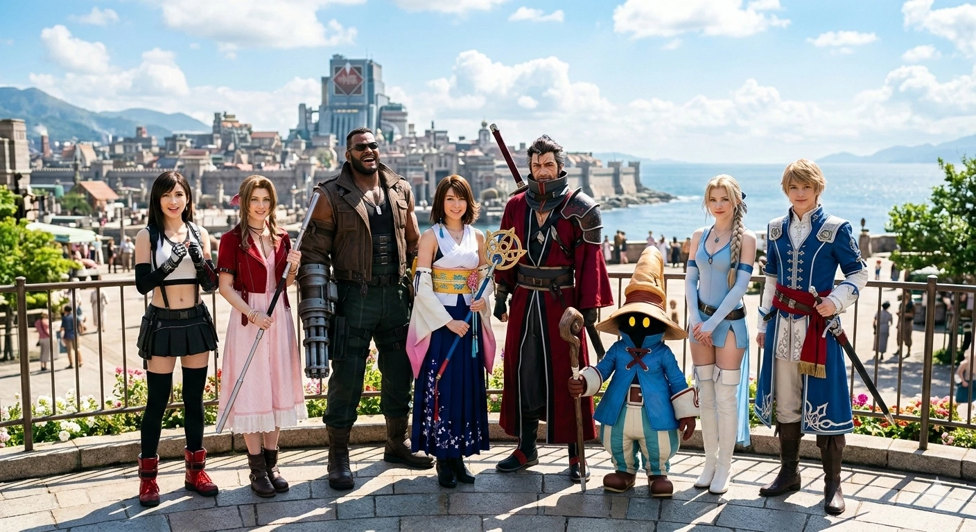 Final Fantasy support cast collage