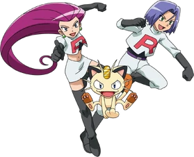 Team Rocket trio Jessie James Meowth