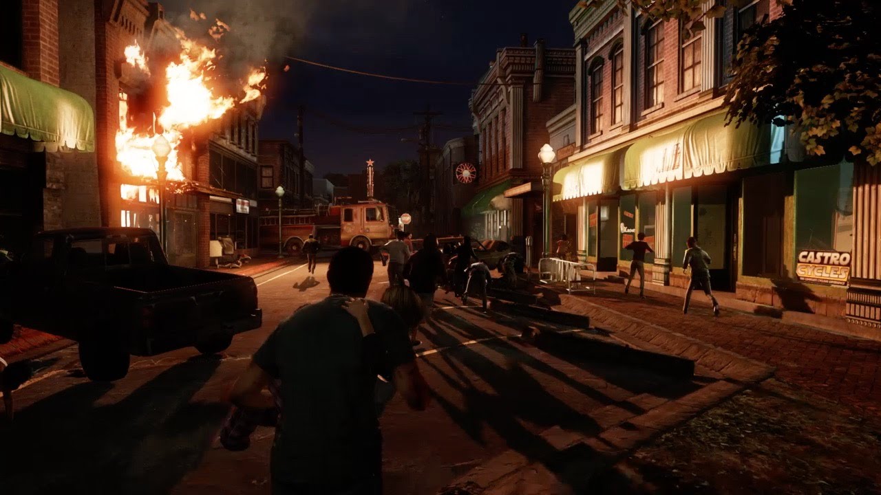 City chaos during the Cordyceps outbreak