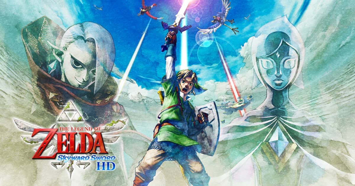 Link and Zelda from Skyward Sword artwork